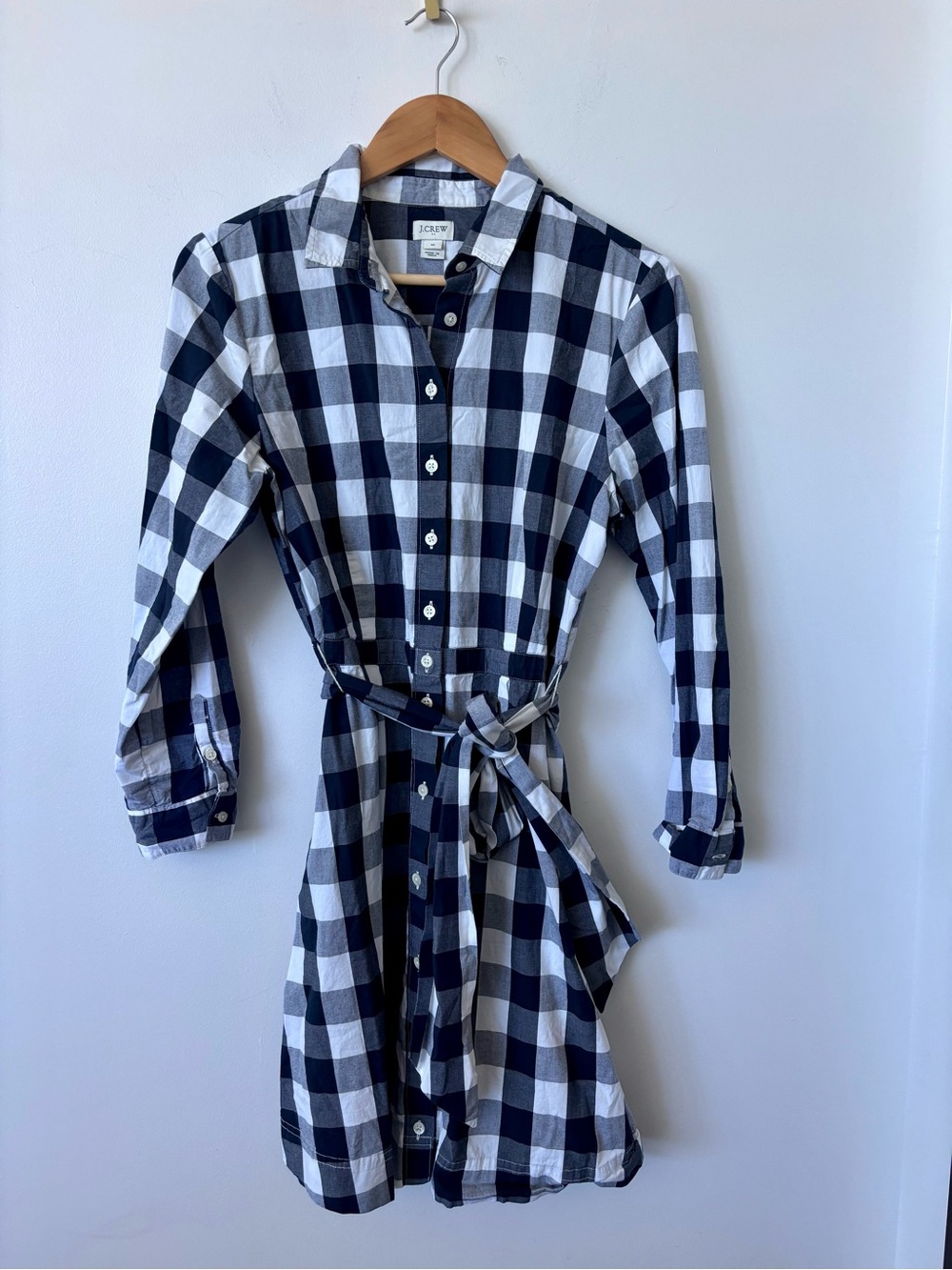 Gingham J. Crew shirtdress